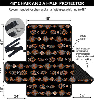 Aboriginal Boomerang Pattern Print Half Sofa Protector