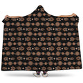 Aboriginal Boomerang Pattern Print Hooded Blanket