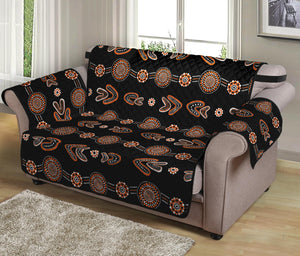 Aboriginal Boomerang Pattern Print Loveseat Protector