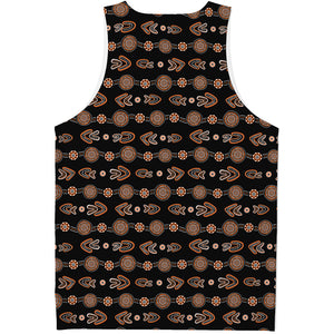 Aboriginal Boomerang Pattern Print Men's Tank Top