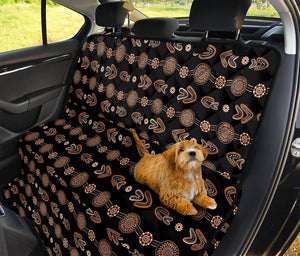 Aboriginal Boomerang Pattern Print Pet Car Back Seat Cover