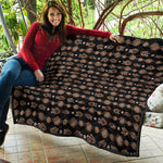Aboriginal Boomerang Pattern Print Quilt