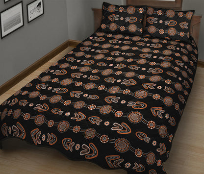 Aboriginal Boomerang Pattern Print Quilt Bed Set