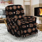 Aboriginal Boomerang Pattern Print Recliner Slipcover