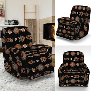 Aboriginal Boomerang Pattern Print Recliner Slipcover