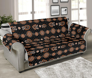 Aboriginal Boomerang Pattern Print Sofa Protector