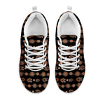 Aboriginal Boomerang Pattern Print White Sneakers