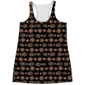 Aboriginal Boomerang Pattern Print Women's Racerback Tank Top