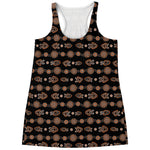Aboriginal Boomerang Pattern Print Women's Racerback Tank Top
