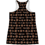 Aboriginal Boomerang Pattern Print Women's Racerback Tank Top
