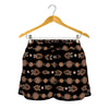 Aboriginal Boomerang Pattern Print Women's Shorts