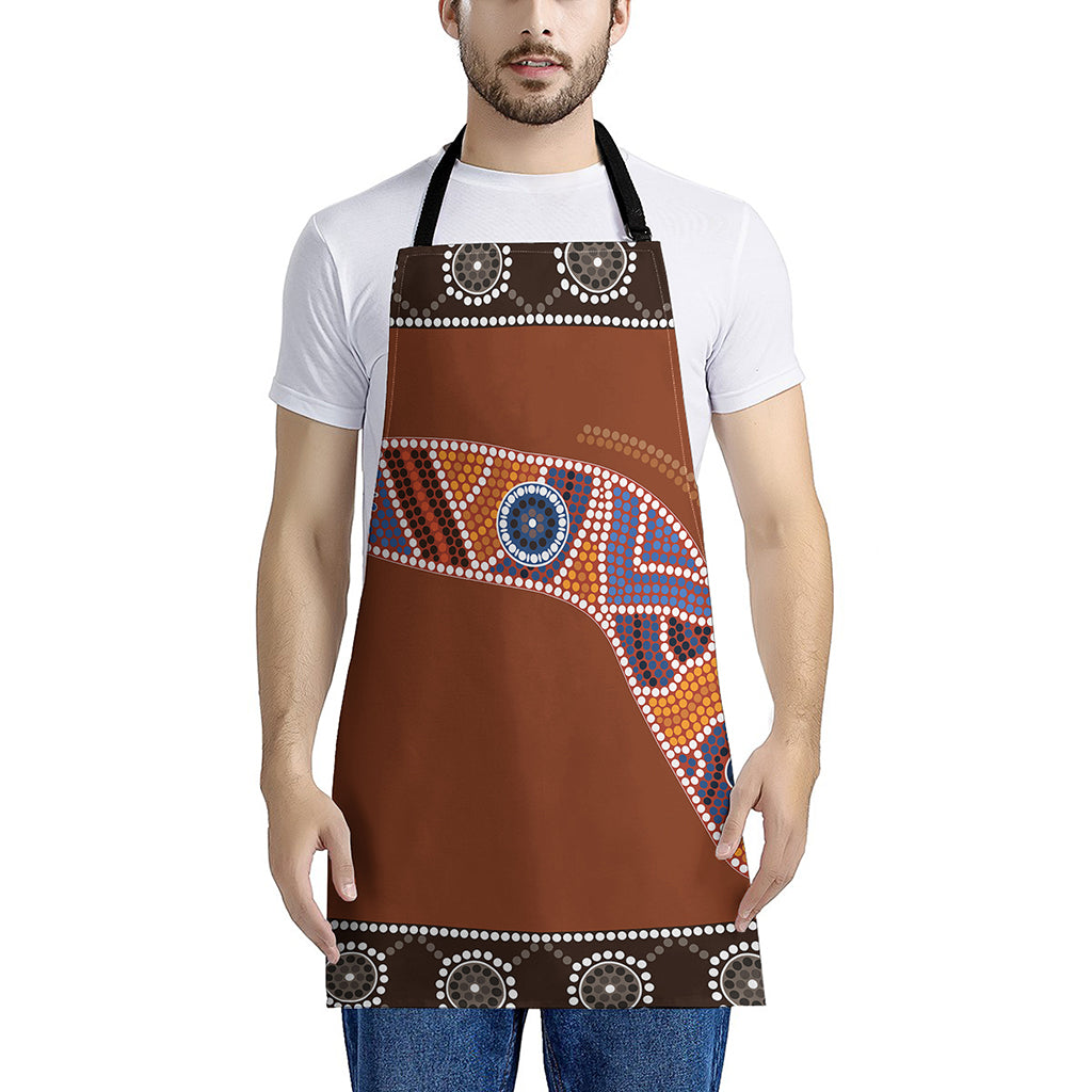 Aboriginal Dot Boomerang Print Apron