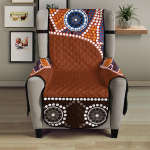 Aboriginal Dot Boomerang Print Armchair Protector