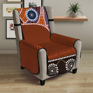 Aboriginal Dot Boomerang Print Armchair Protector