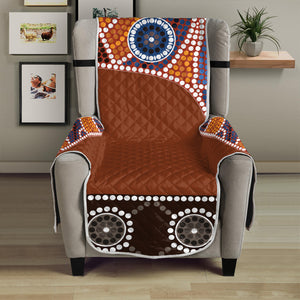 Aboriginal Dot Boomerang Print Armchair Protector