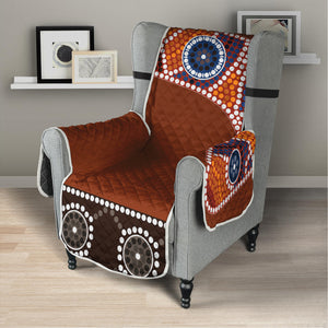 Aboriginal Dot Boomerang Print Armchair Protector