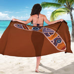 Aboriginal Dot Boomerang Print Beach Sarong Wrap