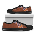 Aboriginal Dot Boomerang Print Black Low Top Sneakers