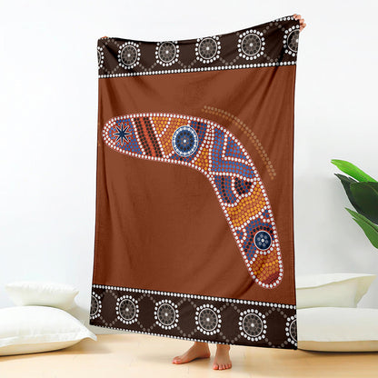 Aboriginal Dot Boomerang Print Blanket