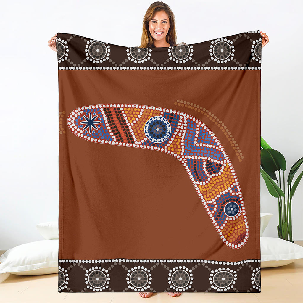 Aboriginal Dot Boomerang Print Blanket