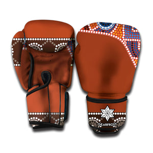 Aboriginal Dot Boomerang Print Boxing Gloves