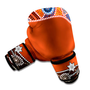 Aboriginal Dot Boomerang Print Boxing Gloves