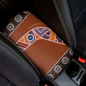 Aboriginal Dot Boomerang Print Car Center Console Cover