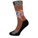 Aboriginal Dot Boomerang Print Crew Socks