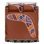 Aboriginal Dot Boomerang Print Duvet Cover Bedding Set