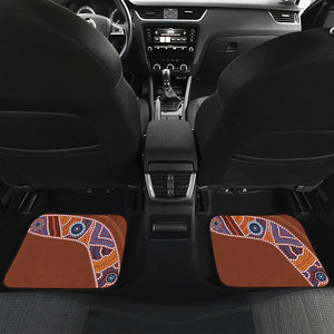 Aboriginal Dot Boomerang Print Front and Back Car Floor Mats