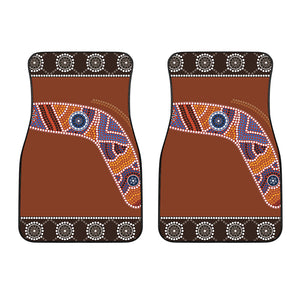 Aboriginal Dot Boomerang Print Front Car Floor Mats