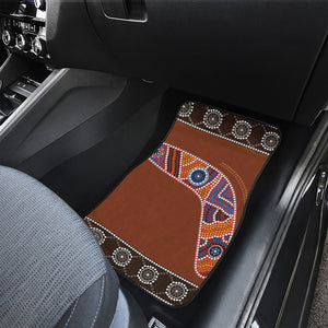 Aboriginal Dot Boomerang Print Front Car Floor Mats