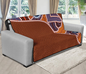 Aboriginal Dot Boomerang Print Futon Protector