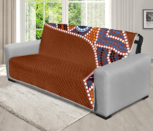 Aboriginal Dot Boomerang Print Futon Protector