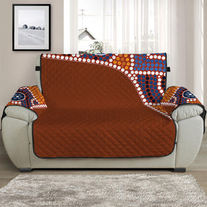 Aboriginal Dot Boomerang Print Half Sofa Protector