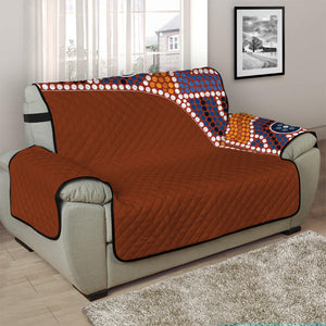 Aboriginal Dot Boomerang Print Half Sofa Protector