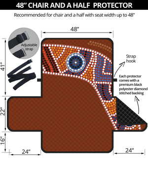 Aboriginal Dot Boomerang Print Half Sofa Protector