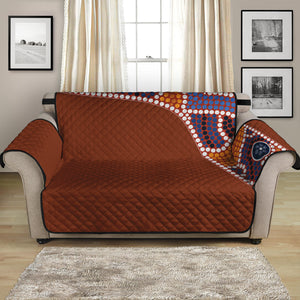 Aboriginal Dot Boomerang Print Loveseat Protector