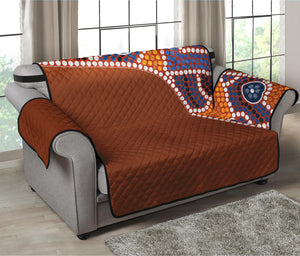 Aboriginal Dot Boomerang Print Loveseat Protector