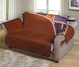 Aboriginal Dot Boomerang Print Loveseat Protector