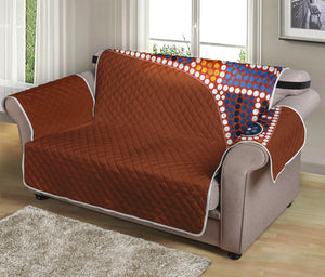 Aboriginal Dot Boomerang Print Loveseat Protector