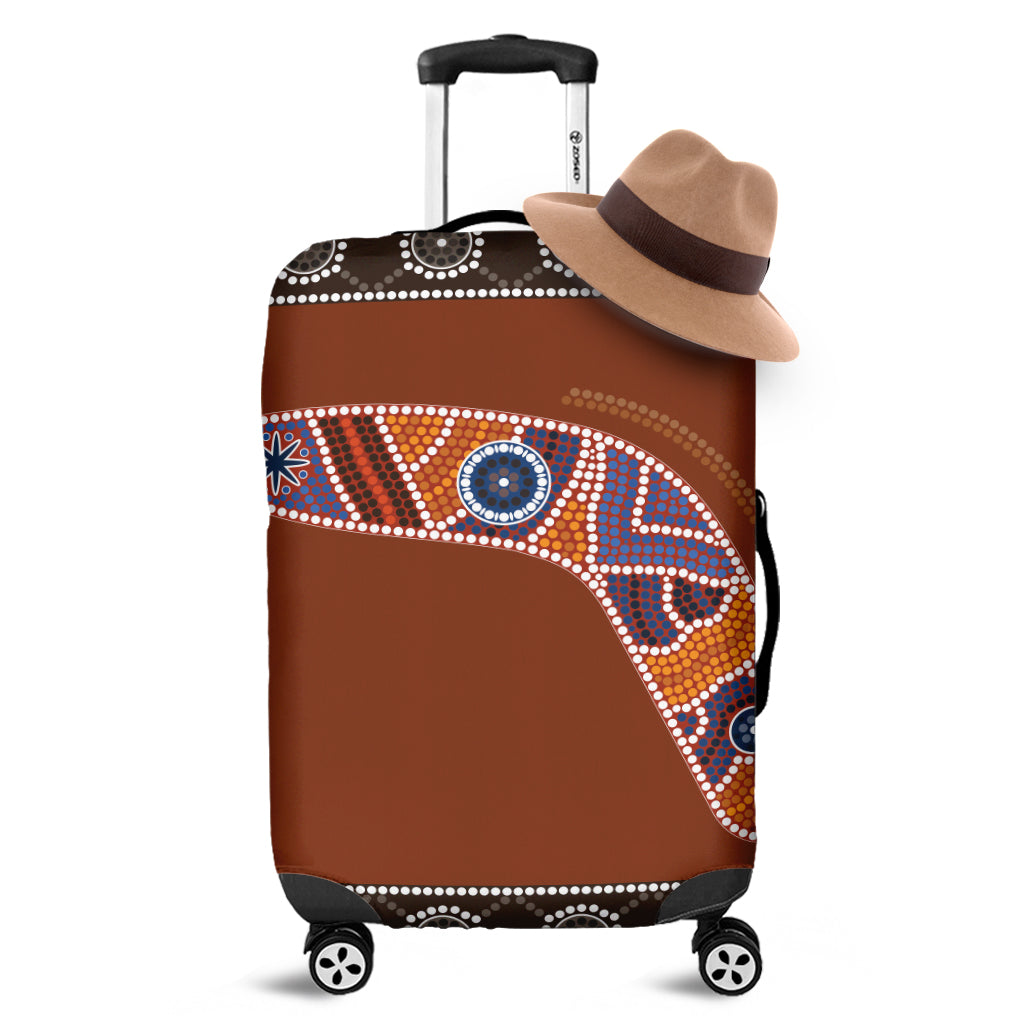 Aboriginal Dot Boomerang Print Luggage Cover
