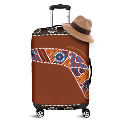 Aboriginal Dot Boomerang Print Luggage Cover