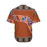 Aboriginal Dot Boomerang Print Men's Baseball Jersey