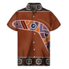 Aboriginal Dot Boomerang Print Men's Short Sleeve Shirt