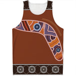 Aboriginal Dot Boomerang Print Men's Tank Top