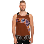 Aboriginal Dot Boomerang Print Men's Tank Top