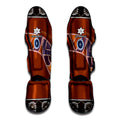 Aboriginal Dot Boomerang Print Muay Thai Shin Guards