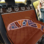 Aboriginal Dot Boomerang Print Pet Car Back Seat Cover