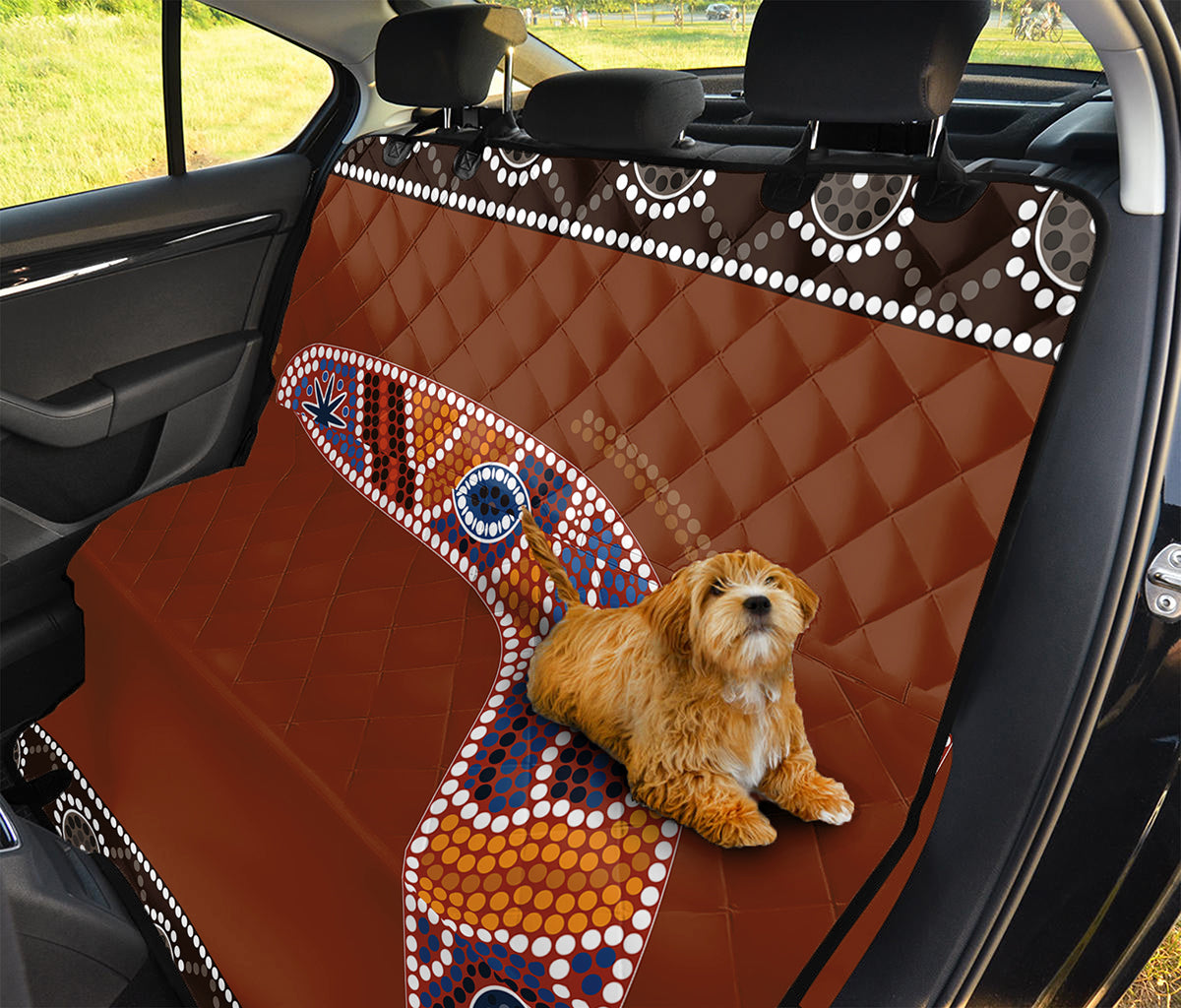 Aboriginal Dot Boomerang Print Pet Car Back Seat Cover